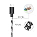 Micro USB Cable, 3Pack 3.3FT Nylon Braided High Speed 2.0 USB to Micro USB Durable Charging Cables Android Charger Cord for Samsung, Sony, Android, HTC, LG,Tablet and More(Black)