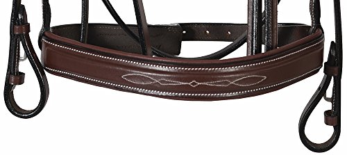 Henri de Rivel HDR Mono Crown Bridle w.Padded Wide Noseband Horse - Thumbnail 5