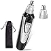 Nose Ear Hair Trimmer for Men Women, Electric Nostril Nasal Hair Clippers Trimmers Remover, Vacuum Cleaning System, IPX7 Waterproof, Mute Motor, Wet/Dry, Battery-Operated … (Black & Sliver)