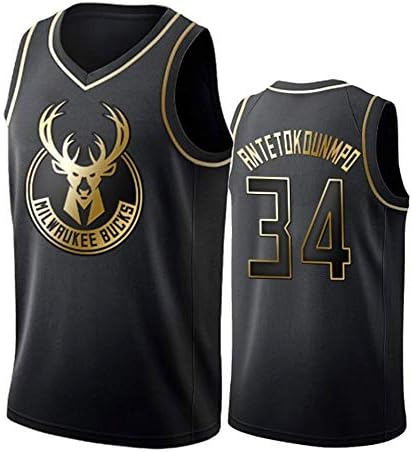 Kangrui Antetokounmpo Milwaukee Bucks #34 Giannis Jersey Basketball Fan Uniform Sleeveless Breathable Vest Comfortable Wear Quickly Drying