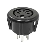 uxcell Female 5p DIN Panel Mount Keyboard Cable Connector Adapter