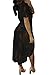 Shawhuwa Womens Sexy Floral Sheer Lace Bikini Cover up Beach Dress L Black