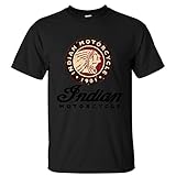 WASH Indian Motorcycle Cotton T Shirt For Men