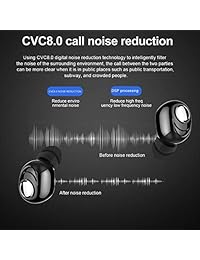 Bluetooth Earpiece, V5.0 Mini Wireless Earbud Earphone Single in-Ear Headphone with Microphone Smallest Invisible Car Headset Compatible with iPhone Samsung Galaxy LG HTC Android Cell Phones (Black)