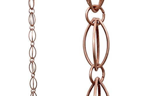 Oval Loop Copper Rain Chain 8.5 ft. # 90105
