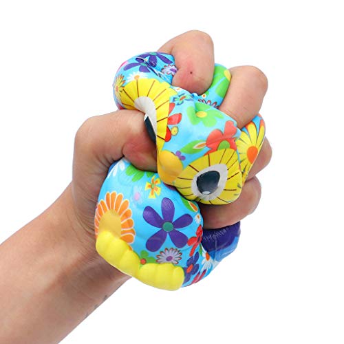Naiflowers Mochi Squishy Toys, Kawaii Animal Owl Stress Relief Toys Jumbo Funny Cartoon Doll Slow Rising Cream Scented Toy Party Favours Kids Boys Baby Birthday Gift (Multicolor) - Thumbnail 4