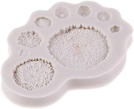 HonXins 1 Pc Daisy Sunflower Stamen Silicone Mold Baking Tools for Candy Chocolate Gummies Clay Making Pink