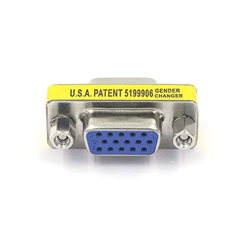 VCE VGA Female to Female Adapter SVGA Coupler HD15 Mini Gender Changer