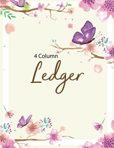 4 Column Ledger: Accounting Ledger Notebook for