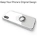 Transparent Phone Ring Holder Grip 360 Degree Free Rotation, Clear Cell Phone Finger Ring Kick-Stand Compatible with iPhone X 8 7 Plus 6S 6 5s 5 SE, Galaxy S9 S8 S7 S6 Edge (Silver)