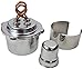GSC International 42002 Premium 42002 Dual Wick Alcohol Burner, 100 mL Capacity, Durable Metal Build in Silver/Bronze – Reliable Lab & Home Use Heating Tool