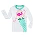 Little Pajamas Mermaid Sleepwear 100% Cotton Long Toddler Girls Pjs Clothes Kids Shirts Size 6 White