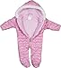 Duck Duck Goose All Brands NYC Baby Girls Quilted Nylon Pram Snowsuit, Pink Cat, 0-3 Months'