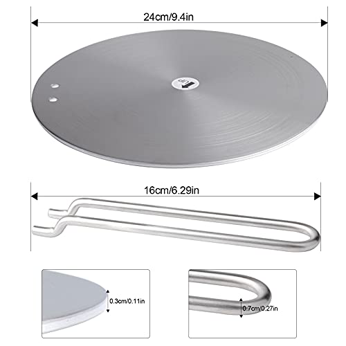 Stainless Steel Induction Diffuser Plate with Detachable Handle, Heat
