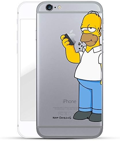 Finoo | hard case for iPhone 6/6S plus cell phone case Simpsons | slim shockproof protective cover case licensed pattern back case for your phone | Homer eats apple