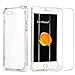 iPhone 7 Case, ALIWELL iPhone 7 Case With 2 HD Tempered Glasses Protector Soft TPU Slim Fit Protective Crystal Clear Case Cover [Anti-shock] for iPhone 7 4.7'' (Clear-iphone 7)