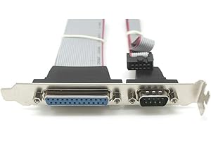 Serial Db9 Pin Com With Parallel Db25 Pin Lpt Cable Bracket Db9 Pin Cable With Pci Slot Header BracketPractical and Deft