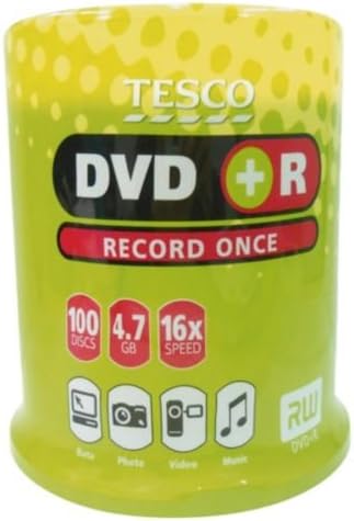 100 x Tesco DVD+R 4.7gb 16x speed BRAND NEW Amazon.co.uk DVD & Bluray