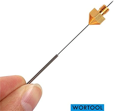 WORTOOL - 10 Pcs 0.2mm Drill Bits for 3D MakerBot Printer Nozzle Cleaning Kit.