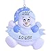 Personalized Baby's First Christmas Boy Snowman Ornament - Free Personalization ...