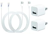 CBCell 5831436 Charger Set Feet USB Data Cables and Wall Adapters for iPhone 5, 5S, 6, 6 Plus, 6S, 4th Gen iPad, iPad Air, iPad Air 2, iPad Mini