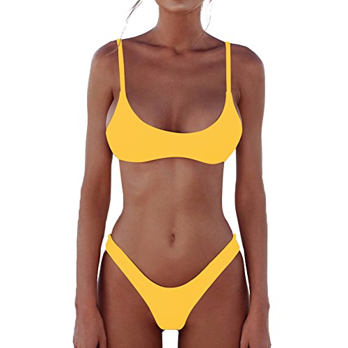 Women Bikini Sets 2 Pcs Marble Print Cross Back Top Bottom Double Side Swim Wear Swimsuits
