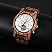 Mens Wooden Mechanical Watches Multifunction Date & Chronograph Business Luxury Wood Watch for Men