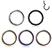 Ruifan 1PC Stainless Steel Hinged Seamless Segment Hoop Septum Clicker Ring Lip Helix Tragus Cartilage Earrings Nose Rings Pirecing 16g 14g