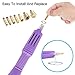 WAMTHUS Hotfix, DIY Applicator Wand Setter Tool 7 Different Sizes Tips, Tweezers & Brush Cleaning kit and 2 Pack Hot-Fix Crystal Rhinestones (1440 Stones/Each), Purple