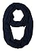 corciova Navy Soft Girl Women Infinity Wrap Scarf Stretchy Jersey Knit Sleep Head Circle Scarf Continuous Loop Light Weight