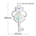 10pcs Flower Key Pearl Cage Bright Silver Beads Cage Locket Pendant Jewelry Making-for Oyster Pearls, Essential Oil Diffuser, Fun Gifts (Key-1)