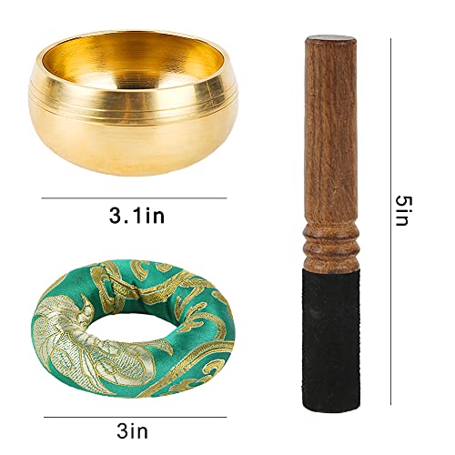 DomeStar Tibetan Singing Bowl Set, Sound Bowl Meditation Bowl Meditation Sound Bowl Handcrafted in Nepal for Healing and Mindfulness