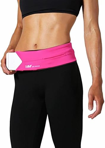 Running Belt Waist Pack (We Move) for Men and Women Fanny Pack Fit iphone 6s 6 Plus, 7 Plus Also other 4.0'' to 5.5'' Phones Four Pockets for Phone/Cards/Keys