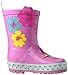 Kidorable Dora the Explorer Purple Rubber Rain Boots w/Butterfly Pull On Heel Tab (Big Kid)