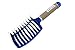 Zabolight Premium Vent Boar Bristle Hair Brush Vented Detangling Oversize Hair Brush for Thick Long Curly Hair, Curved Fast Blow Drying Brush for Women & Men (Blue)