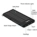 Solar Charger, 12000mAh Portable Phone Charger with Quick Charge 3.0, TopBest Solar Power Bank with 2 Fast Charging USB Port and LED Flashlight for emergency, camping and all Smartphone Tablet (Black)