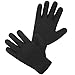 LETHMIK Womens&Girls Winter Knit Gloves Warm Solid Color Glove with Thick Fleece Lined Plain Black