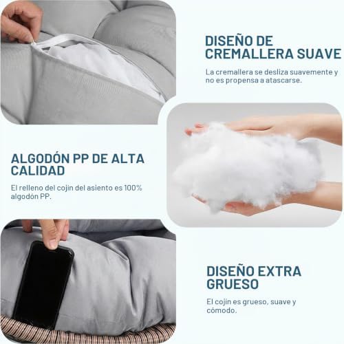 Almofada para cadeira suspensa, almofada para cadeira impermeável, almofada para cadeira suspensa, almofada para cadeira suspensa exterior, almofada para cesto pendurado (cor: G, tamanho: 9
