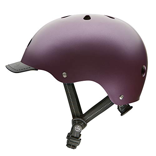 Nutcase - Solid Street Bike Helmet for Adults, Passion Purple Satin Metallic, Medium