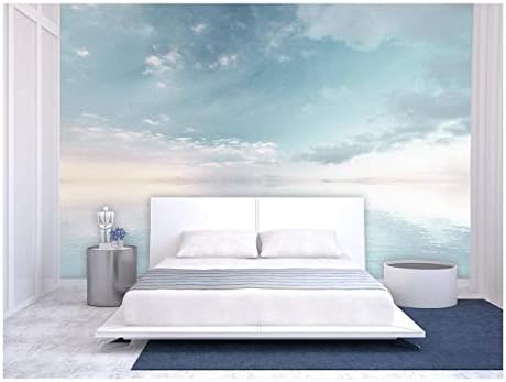 BRAND_NAMELarge Wall Mural Oil Painting Style Landscape with Sky Reflected on The Calm Water Surface Vinyl Wallpaper Removable Wall Decor