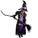 Spooktacular Creations Halloween Fairytale Witch Dress for Kids, Girls Cute Witch Costume Deluxe Set with Broom for Toddler Halloween Role Play Parties, Purple (S 5-7yrs)