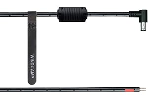 PQIQP WINDCAMP DC Power Cable Compatible with YAESU FTX-1F with Ferrite Core, 3.28FT Length, AWG18 (FTX-1-DC)