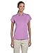 Adidas Women's ClimaLite Tour Jersey Short Sleeve Polo Shirt, VIOLA/WHITE, X-Large