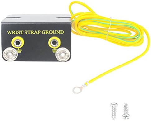 KEEPING Set of 3 Anti-Static ESD Grounding Terminal Cable L Shape Metal Socket Wrist Strap Ground Outlet
