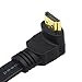 CERRXIAN 1FT Flat Slim High Speed HDMI Extension Cable A Female to 90 Degree Down Angle A Male Cord