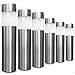 LowVoltz Solar 6 Pack Stainless Steel Solar LED Path Lights. Outdoor Solar Pathway Lights Garden, Yard Walkway. Modern Design, Solar Path Landscape Lighting, Longest Charge (Stainless Steel Round)