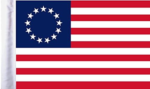 PRO PAD INC FLG-BROSS Sleeved 6 by 9-inch BETSY ROSS Motorcycle Flag with 1/2" Sleeve, Fits 3/8" Flag Mount Pole ** Made in The USA **