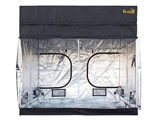 Gorilla Grow Tent Lite Line | Complete 8-Foot by 8-Foot Reflective Hydroponic Grow Tent for Growing Indoor Plants | All Steel Interlocking Poles, Windows, Floor Tray - Thumbnail 6