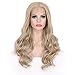 Imstyle Honey Blonde Lace Front Wigs Long Wavy Synthetic Hair Wig for Women Thick Soft Heat Resistant Hair Wig With Natural Hairline Part Freely 24 Inch