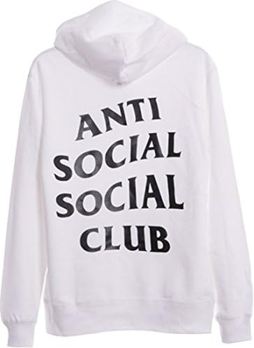 WellDam Mens Anti Social Social Club Hoodied Sweatshirt Pullovers
